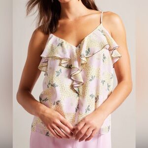 NWT Shaunia Ruffled V Neck Cami